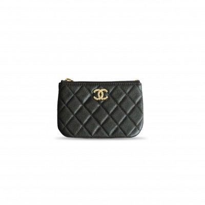CHANEL CAVIAR QUILTED CC POUCH AP5075 (15*9.5cm)